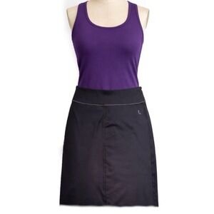 Lole Black Slip On Elastic Waist Midi Skirt